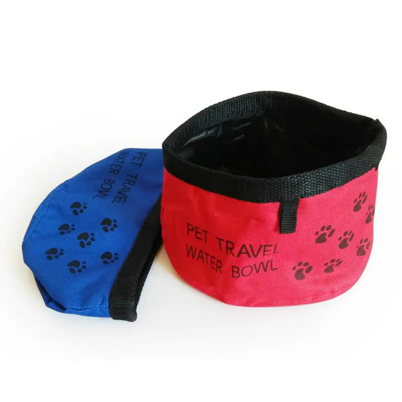2 In 1 Pet Travel Portable Foldable Outside Waterproof Feeding Drinking Bowl Travel Dog Bowl Wholesale Dog Drinking Water Bowl