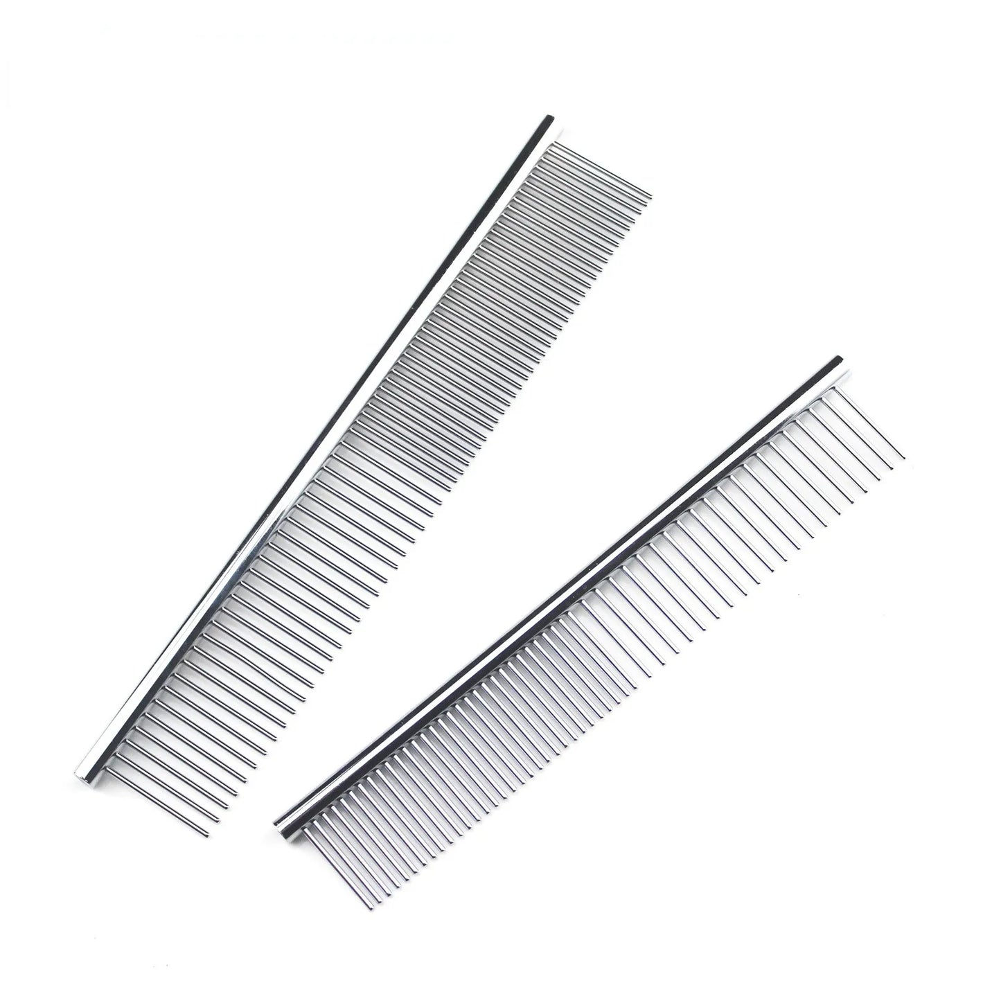 Pet Dematting Comb - Stainless Steel Pet Grooming Comb for Dogs and Cats Gently Removes Loose Undercoat, Mats, Tangles and Knots