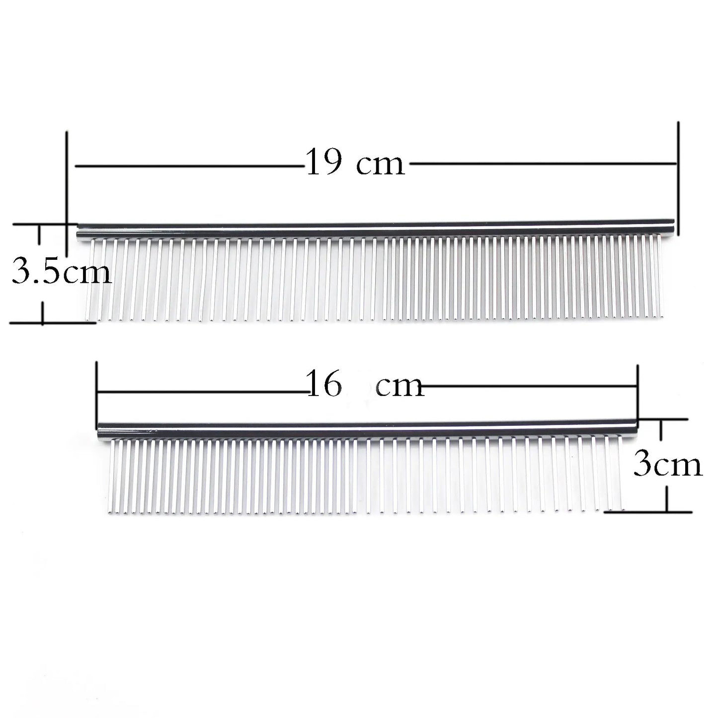 Pet Dematting Comb - Stainless Steel Pet Grooming Comb for Dogs and Cats Gently Removes Loose Undercoat, Mats, Tangles and Knots
