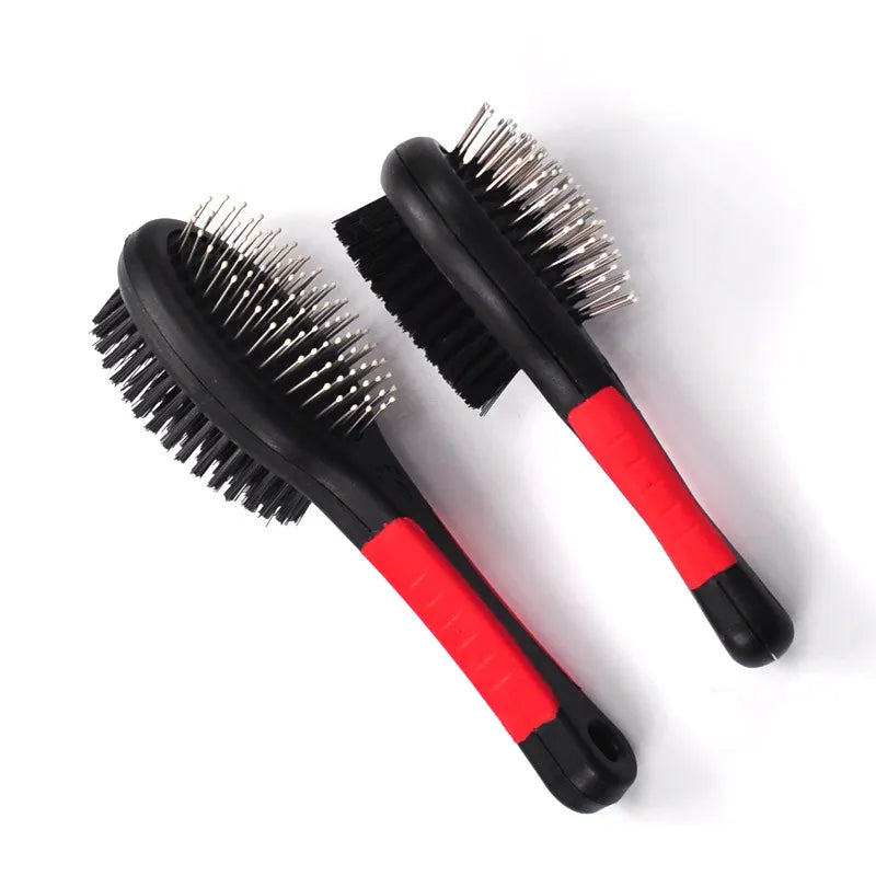 Pet Dog Needle Comb Durable Double-Sided Bathing Brush Plastic Massage Beauty Bristle Brush Floating Hair Remove Grooming Tools