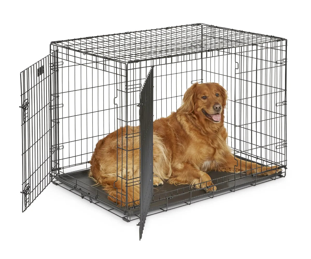 MidWest Homes For Pets Double Door iCrate Metal Dog Crate, 42" dog house  dog cage  dog kennel
