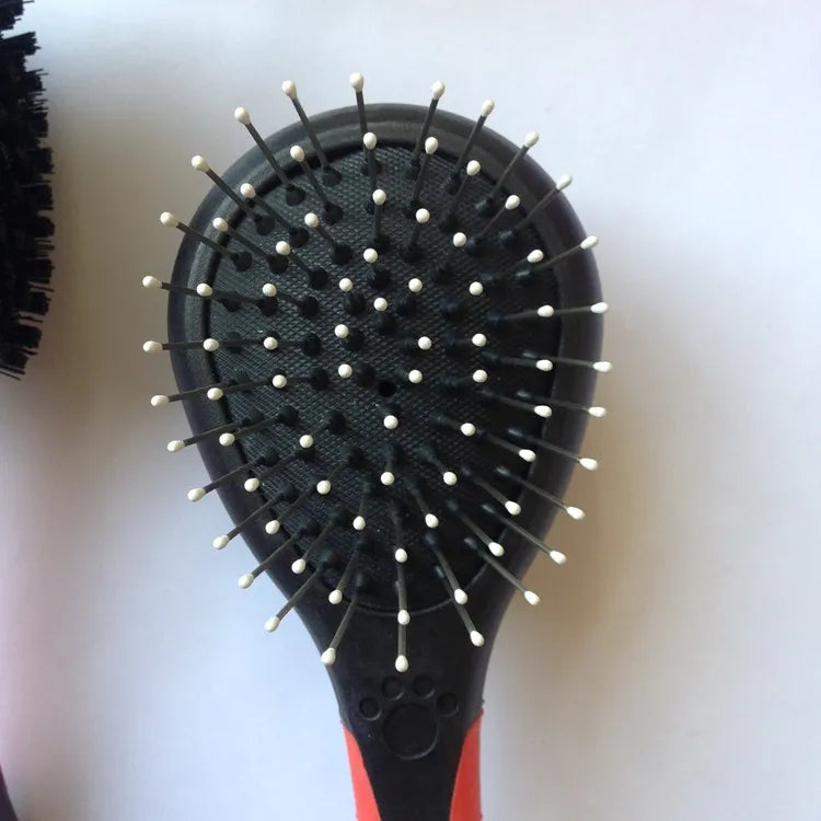 Pet Dog Needle Comb Durable Double-Sided Bathing Brush Plastic Massage Beauty Bristle Brush Floating Hair Remove Grooming Tools