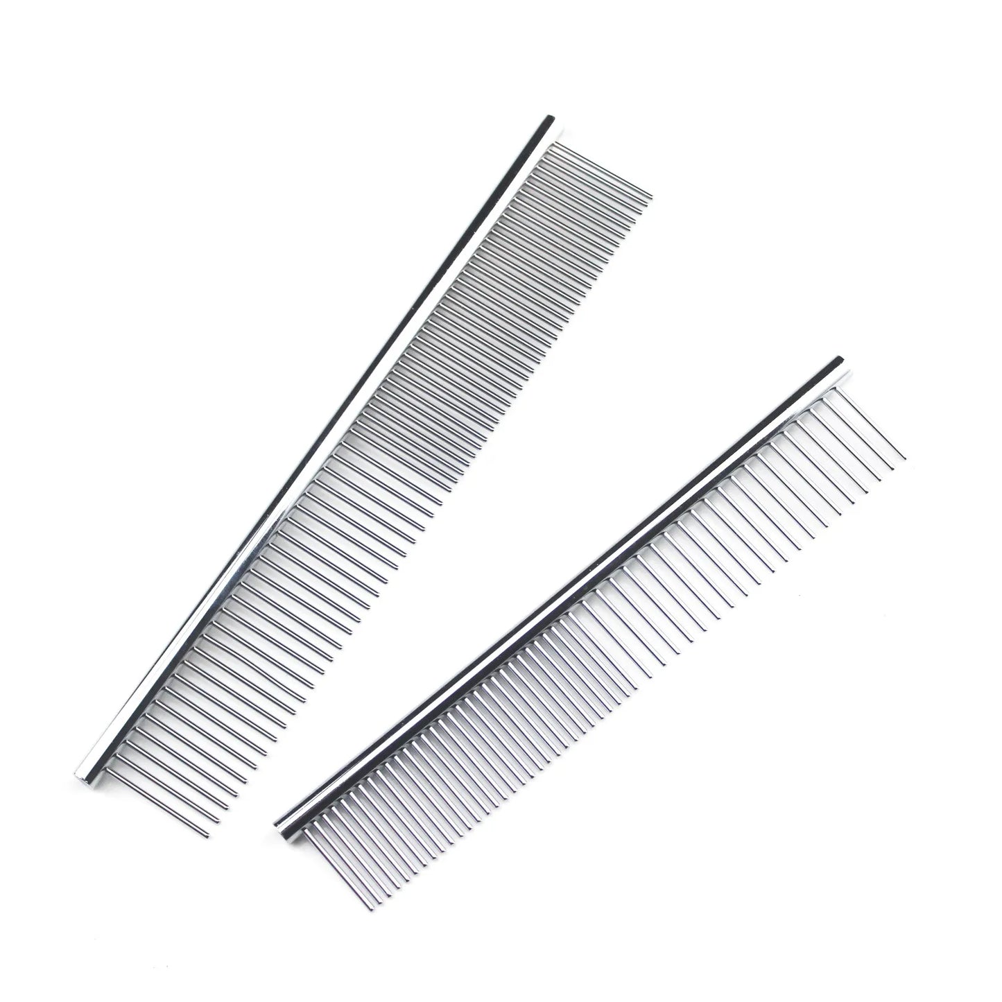 Pet Dematting Comb - Stainless Steel Pet Grooming Comb for Dogs and Cats Gently Removes Loose Undercoat, Mats, Tangles and Knots