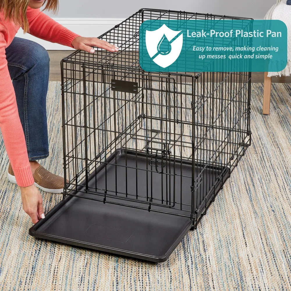 MidWest Homes For Pets Double Door iCrate Metal Dog Crate, 42" dog house  dog cage  dog kennel