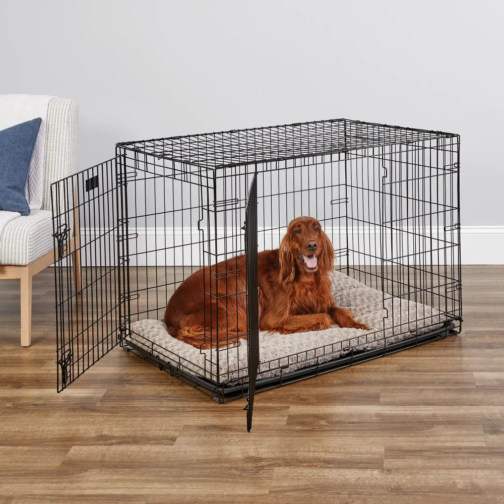 MidWest Homes For Pets Double Door iCrate Metal Dog Crate, 42" dog house  dog cage  dog kennel