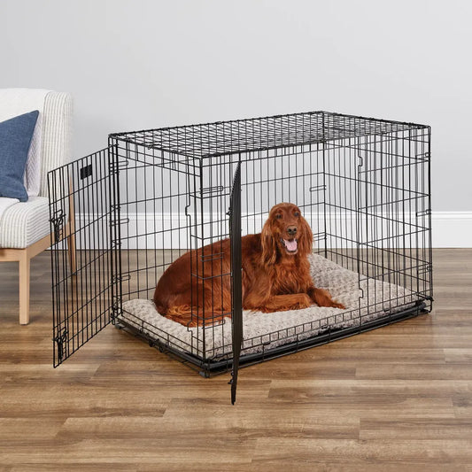 MidWest Homes For Pets Double Door iCrate Metal Dog Crate, 42" dog house  dog cage  dog kennel